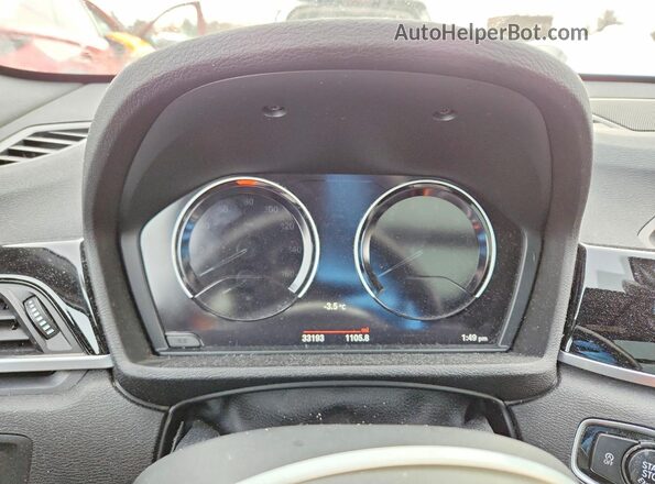 WBXHT3C55K5L90024 2019 BMW X1 White Widok zestawu wskaźników