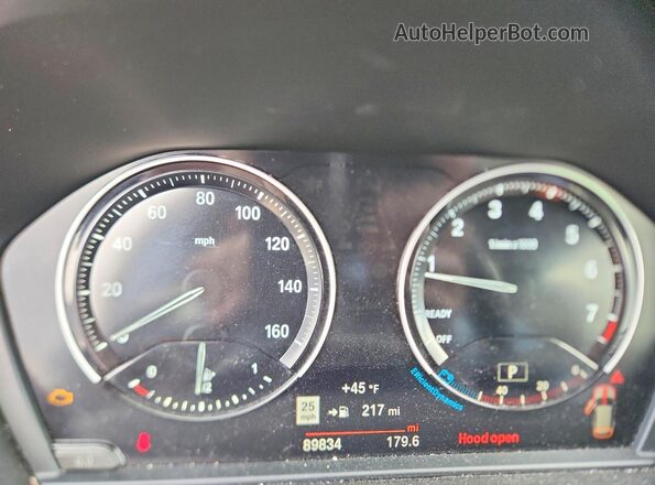 WBXJG7C08M5T51187 2021 BMW X1 Black Vista del cuadro de instrumentos