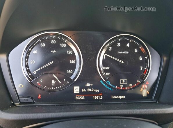 WBXJG9C06M5U48495 2021 BMW X1 White Սարքավորումների վահանակի տեսք