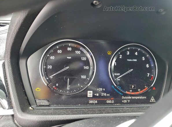 WBXYJ1C03M5S09665 2021 BMW X2 White Սարքավորումների վահանակի տեսք