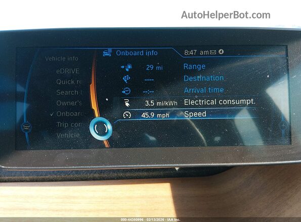 WBY1Z8C31HV891914 2017 BMW I3 White Widok wnętrza z tyłu