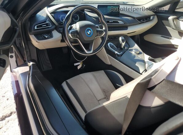 WBY2Z6C54KVB82916 2019 BMW I8 Фиолетовый Вид панели приборов