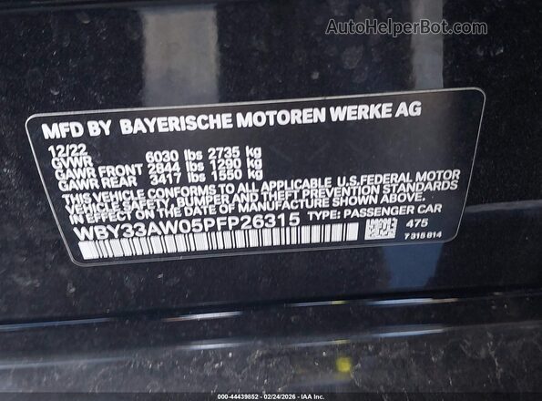 WBY33AW05PFP26315 2023 BMW I4  Engine compartment view