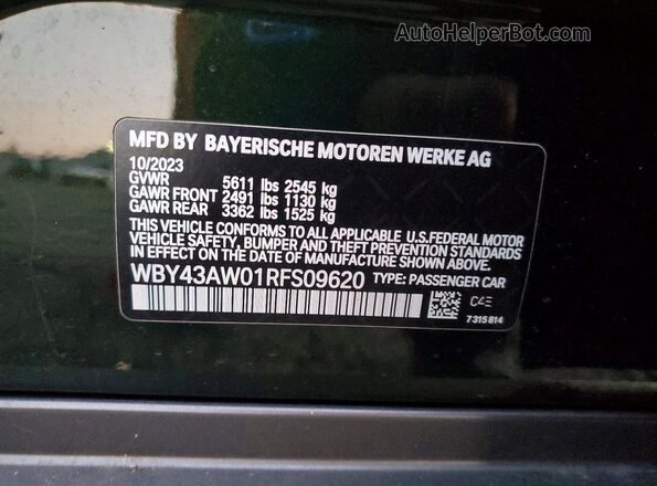 WBY43AW01RFS09620 2024 BMW I4 Green Widok komory silnika