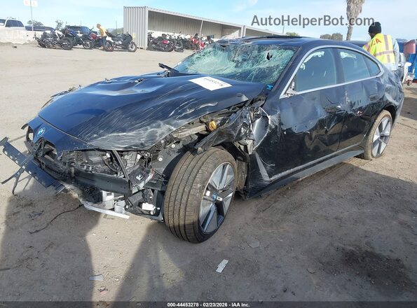 WBY73AW04RFR62328 2024 BMW I4 Black წინა მარცხენა ხედი სამი მეოთხედიდან