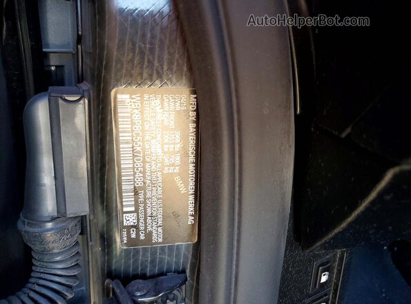 WBY8P8C55K7D85488 2019 BMW I3 Черный Панорамный вид салона 360°