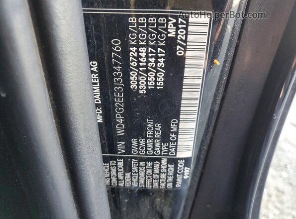 WD4PG2EE3J3347760 2018 MERCEDES-BENZ METRIS Black 