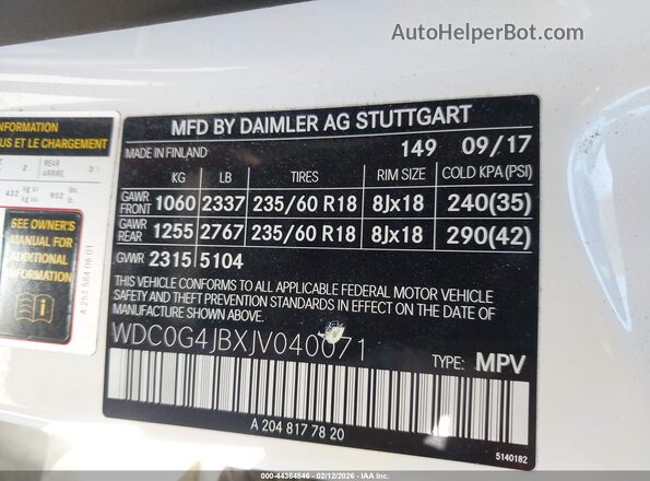 WDC0G4JBXJV040071 2018 MERCEDES-BENZ GLC 300 Champagne 