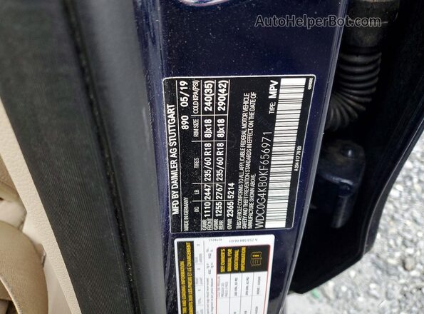 WDC0G4KB0KF656971 2019 MERCEDES-BENZ GLC-CLASS Синий 