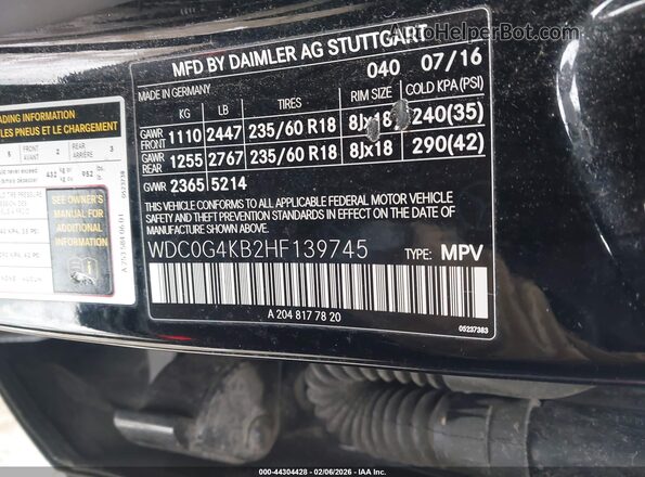 WDC0G4KB2HF139745 2017 MERCEDES-BENZ GLC 300 Black 