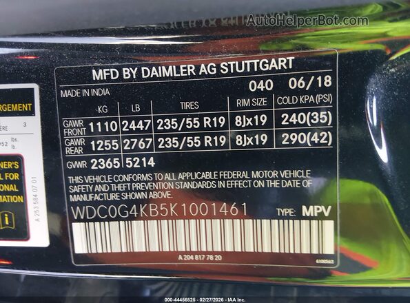 WDC0G4KB5K1001461 2019 MERCEDES-BENZ GLC 300 Black Engine compartment view