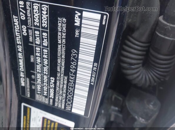WDC0G5EB4KF496739 2019 MERCEDES-BENZ GLC 350E Black ძრავის განყოფილების ხედი