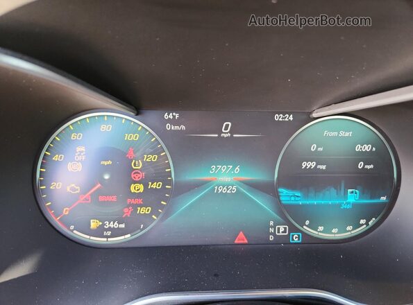 WDC0G8EB4LF700801 2020 MERCEDES-BENZ GLC-CLASS White Vista del cuadro de instrumentos
