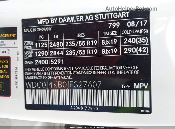 WDC0J4KB0JF327607 2018 MERCEDES-BENZ GLC 300 COUPE White Vista del compartimento del motor