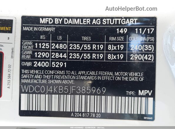 WDC0J4KB5JF385969 2018 MERCEDES-BENZ GLC 300 COUPE White Widok komory silnika