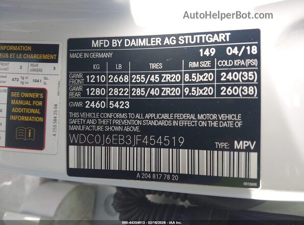 WDC0J6EB3JF454519 2018 MERCEDES-BENZ AMG GLE 43 COUPE White Engine compartment view