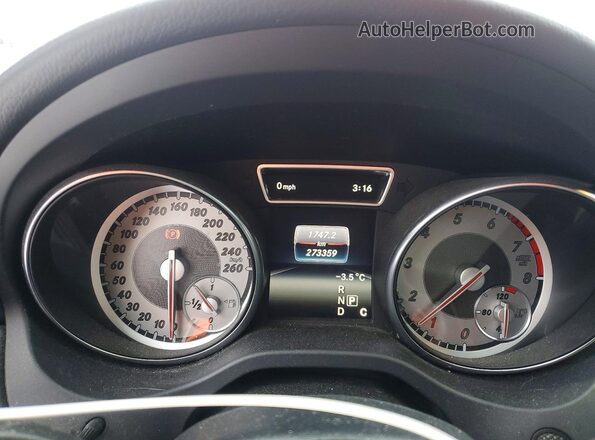 WDCTG4GB6GJ272882 2016 MERCEDES-BENZ GLA Красный Вид щитка приборов