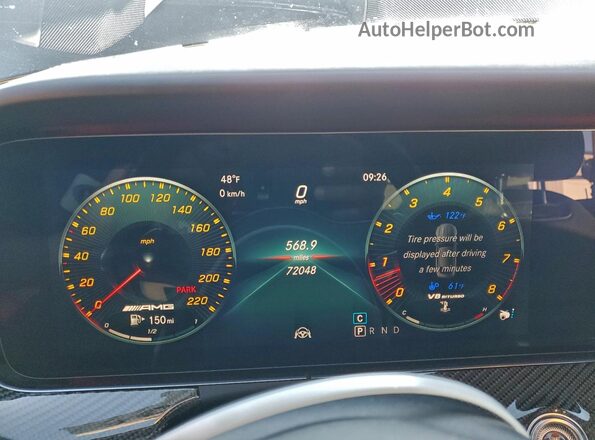 WDD7X8KB8KA005960 2019 MERCEDES-BENZ AMG Gray Սարքավորումների վահանակի տեսք
