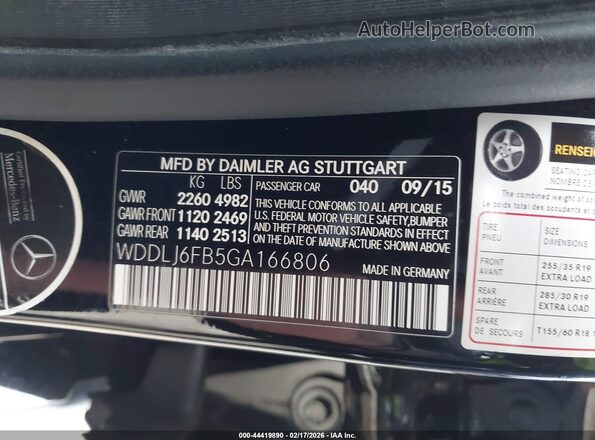 WDDLJ6FB5GA166806 2016 MERCEDES-BENZ CLS-CLASS Black Շարժիչի բաժամունքի տեսք