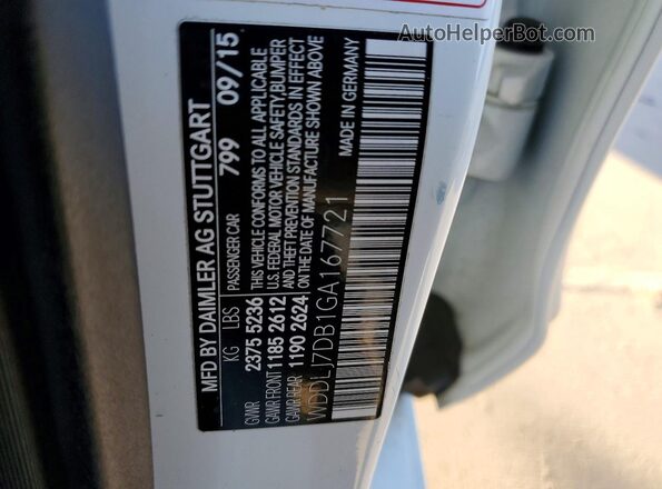 WDDLJ7DB1GA167721 2016 MERCEDES-BENZ CLS-CLASS White 