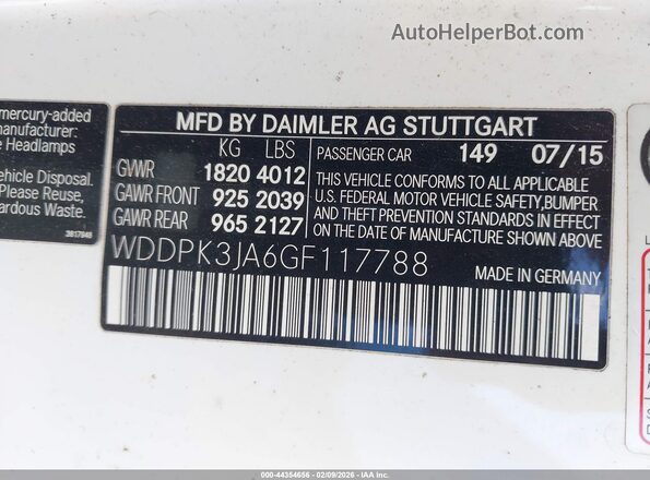 WDDPK3JA6GF117788 2016 MERCEDES-BENZ SLK 300 Белый Вид подкапотного пространства