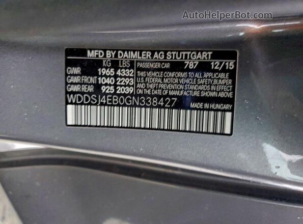 WDDSJ4EB0GN338427 2016 MERCEDES-BENZ CLA-CLASS Gray Engine compartment view