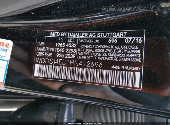 WDDSJ4EB1HN412696 2017 MERCEDES-BENZ CLA 250 Black 
