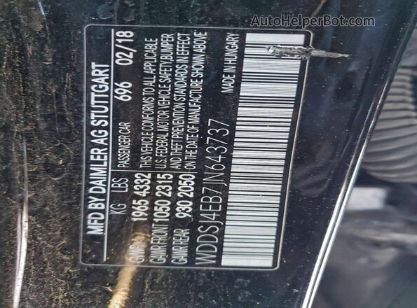 WDDSJ4EB7JN643737 2018 MERCEDES-BENZ CLA-CLASS Черный Вид подкапотного пространства