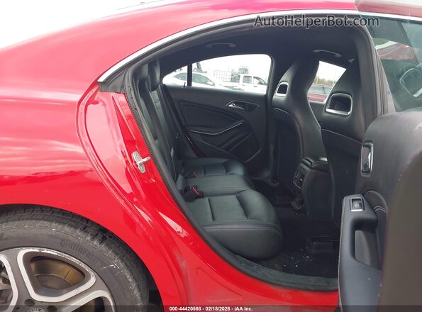 WDDSJ4EB9JN605362 2018 MERCEDES-BENZ CLA 250 Red Vista de la etiqueta del VIN