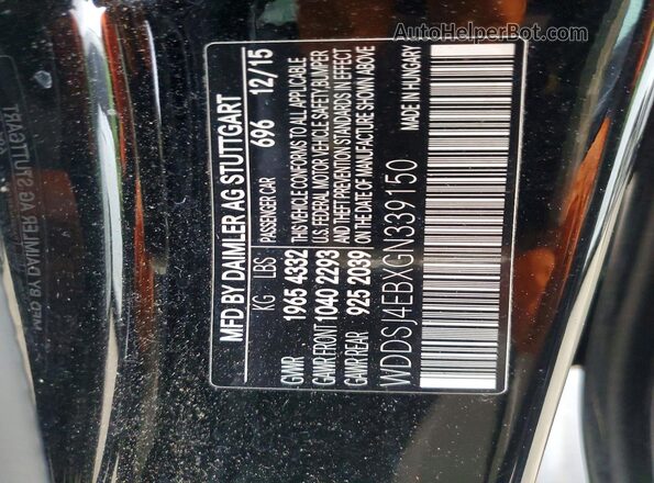 WDDSJ4EBXGN339150 2016 MERCEDES-BENZ CLA-CLASS Black Widok wnętrza 360 stopni