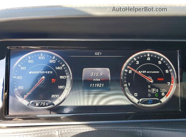 WDDUG7JB3HA317191 2017 MERCEDES-BENZ S Charcoal Instrument cluster view