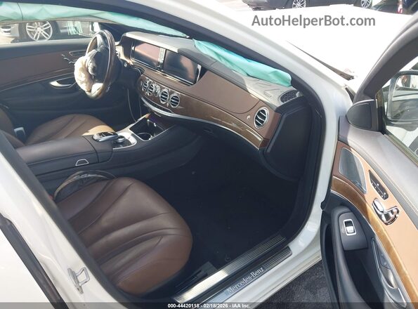 WDDUG8CB6GA236168 2016 MERCEDES-BENZ S-CLASS Белый Вид салона спереди