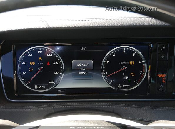 WDDUG8CB7HA335681 2017 MERCEDES-BENZ S-CLASS Black Widok tylnych siedzeń