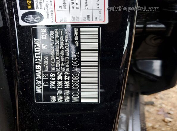 WDDUG8DB2JA409982 2018 MERCEDES-BENZ S Черный Вид подкапотного пространства