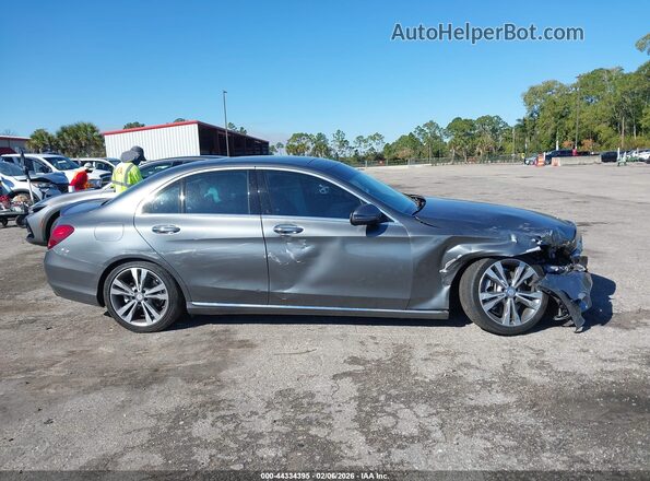 WDDWF4JB7HR248856 2017 MERCEDES-BENZ C-CLASS Серый Вид задней части салона