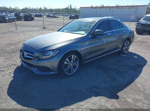 WDDWF4JB7HR248856 2017 MERCEDES-BENZ C-CLASS Серый Передняя левая четверть