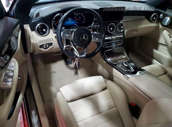 WDDWK8EB6KF913753 2019 MERCEDES-BENZ C Red Widok deski rozdzielczej