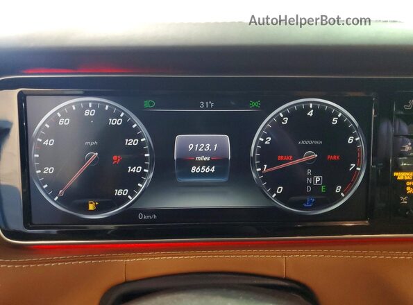 WDDXK8CB8HA017547 2017 MERCEDES-BENZ S Белый Вид щитка приборов