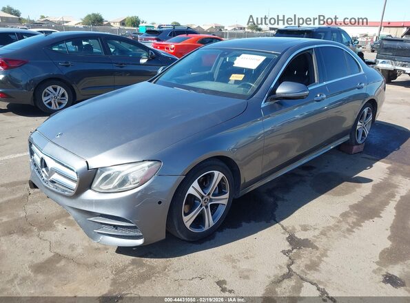 WDDZF4JB4JA460499 2018 MERCEDES-BENZ E-CLASS Gray Vista tres cuartos delantera izquierda