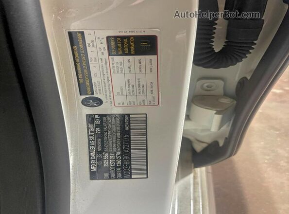 WDDZF8KB0LA727176 2020 MERCEDES-BENZ E White 