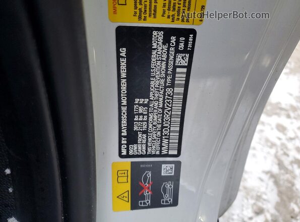 WMW13DJ03R2V23738 2024 MINI COOPER White 