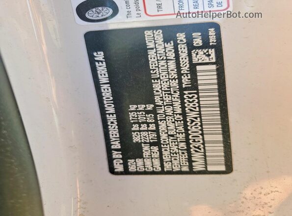 WMW23GD06S2W28331 2025 MINI COOPER White Vista del compartimento del motor