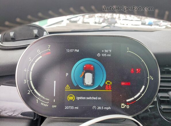 WMW53DH05N2P59440 2022 MINI COOPER Зеленый Вид щитка приборов
