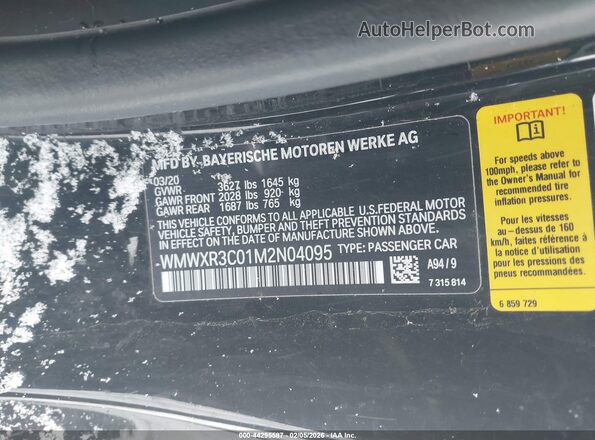 WMWXR3C01M2N04095 2021 MINI HARDTOP Black ძრავის განყოფილების ხედი