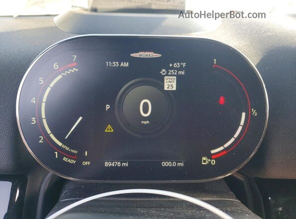 WMZ33BS01M3M68465 2021 MINI COOPER Blue Widok zestawu wskaźników