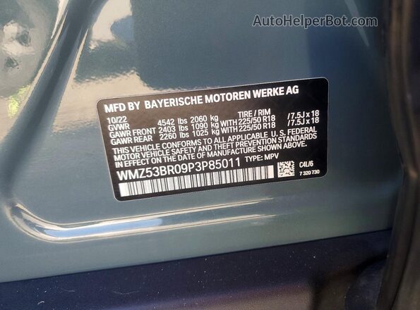 WMZ53BR09P3P85011 2023 MINI COOPER Gray Vista del compartimento del motor