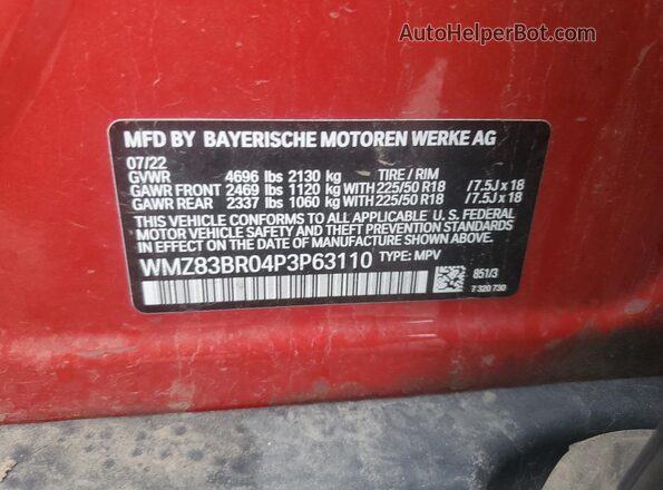 WMZ83BR04P3P63110 2023 MINI COOPER Red Widok komory silnika