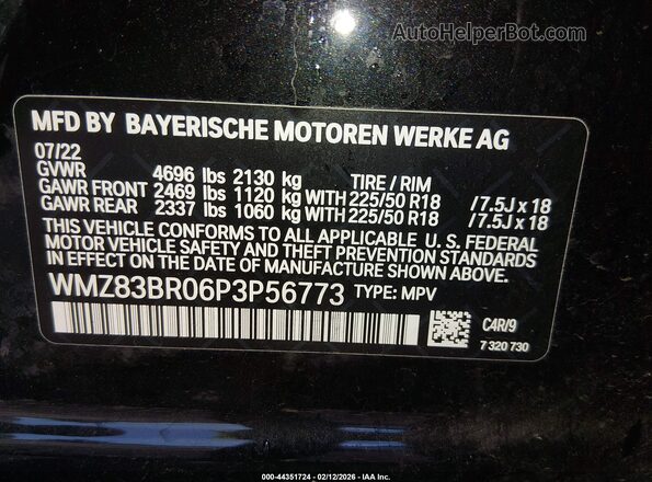 WMZ83BR06P3P56773 2023 MINI COUNTRYMAN Black Vista del compartimento del motor