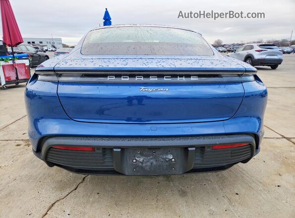 WP0AA2Y15MSA15617 2021 PORSCHE TAYCAN Blue Вид ззаду