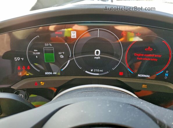 WP0AA2Y1XSSA11141 2025 PORSCHE TAYCAN Gray Widok zestawu wskaźników